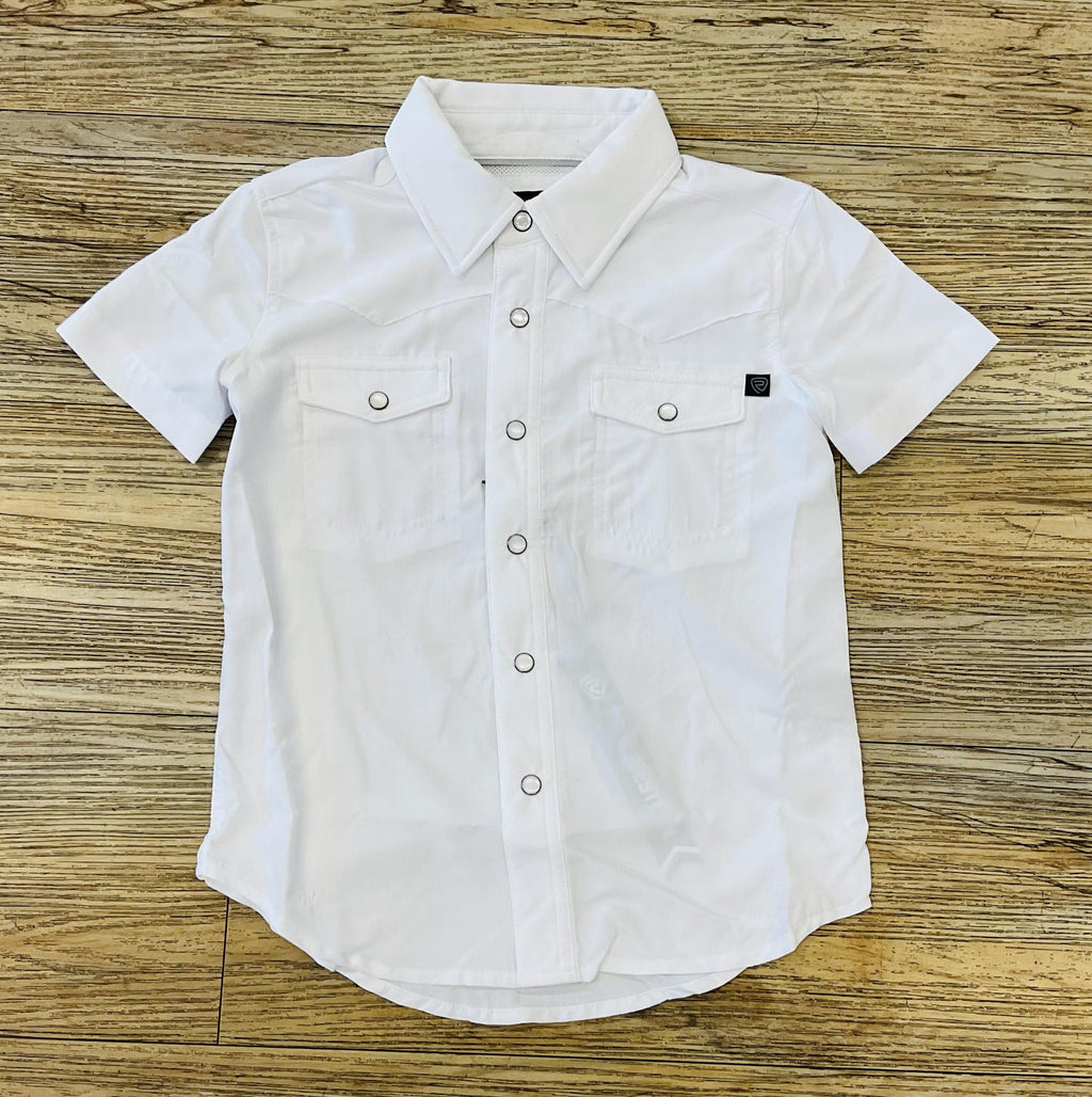 BOYS ROCK & ROLL TEK SHORT SLEEVE SOLID  SHIRT | BBN5S02400