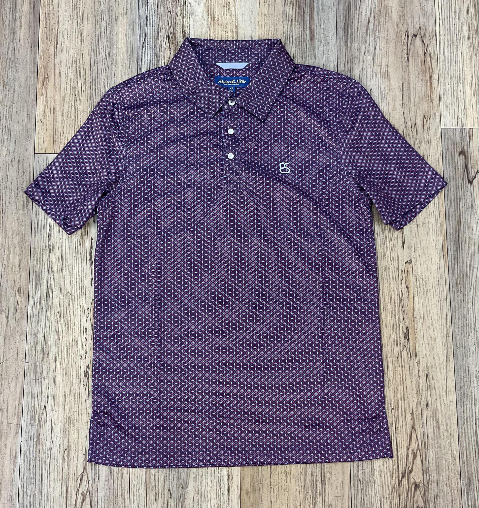 ‘’ZANDER’’ MENS PANHANDLE BLUE SNAP POLO |TM51T06658