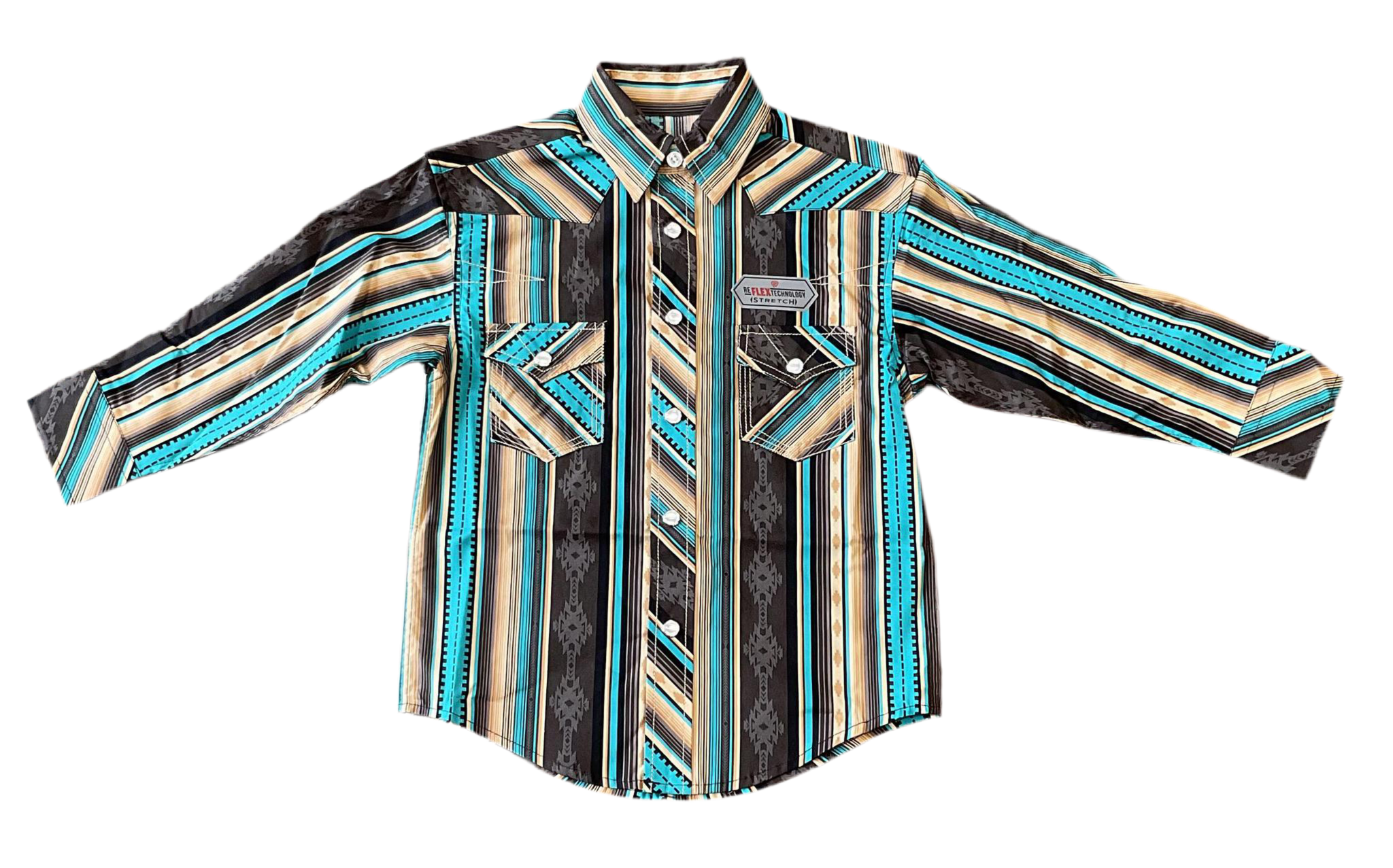 BOYS AZTEC POPLIN PRINT CHOCOLATE ROCK & ROLL |RRBSOSRZ0U