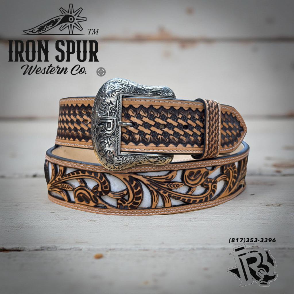 “ DALLAS “ |  2 INCH BELT IRON SPUR ™️ WESTERN BELT TOOLED LEATHER BELT