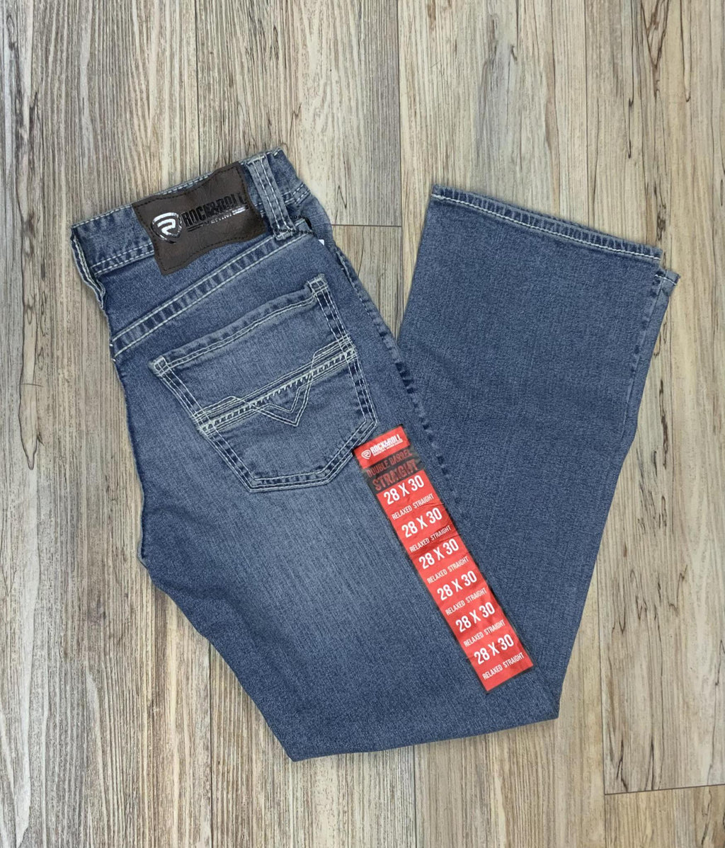 Rock & Roll Denim Men's Double Barrel Light Vintage Wash Relaxed  | RRMD0SR1FU RED LABEL