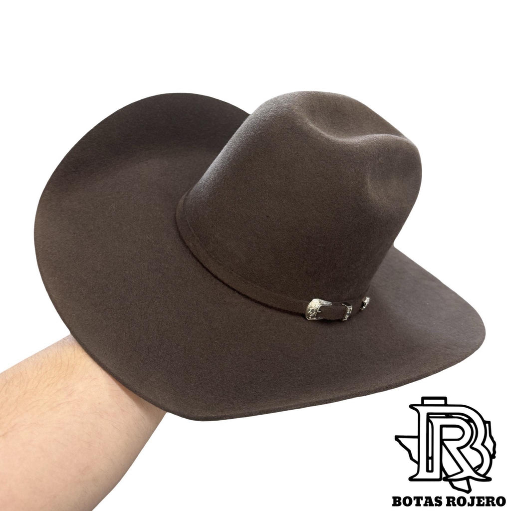 4X CHOCOLATE | IRON SPUR WOOL HAT CROWN 6” BRIM 4 1/4”