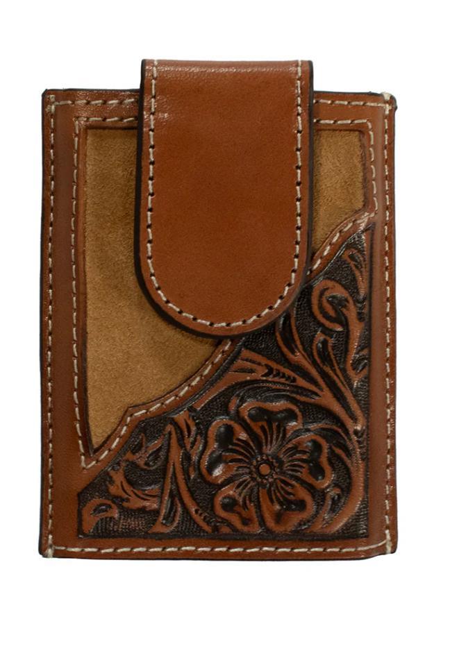 Men's 3D Utility Style Wallet Brown Genuine Leather |D250011902