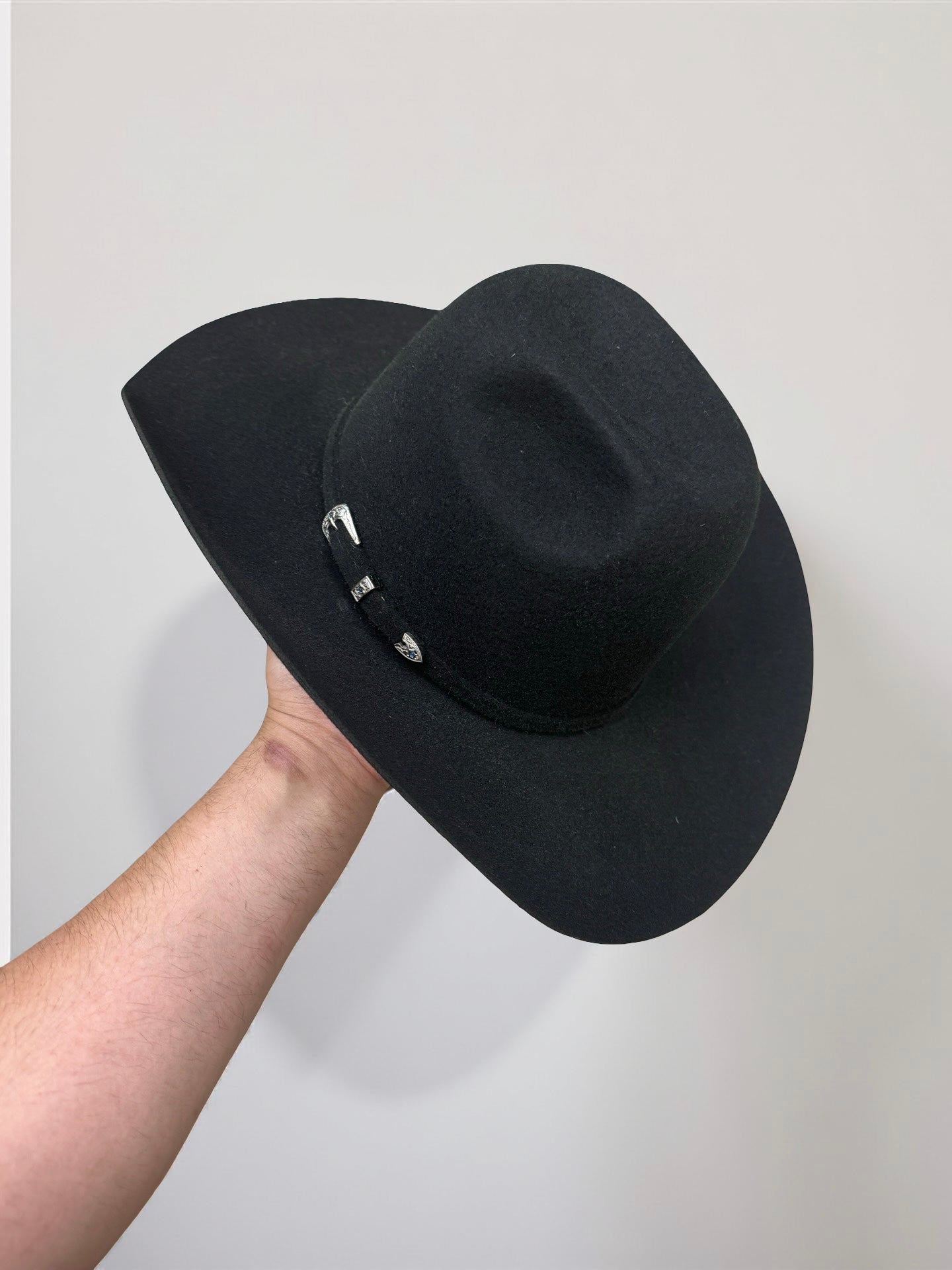 4X BLACK | IRON SPUR ™️ WOOL HAT CROWN 6” BRIM 4 1/4 “