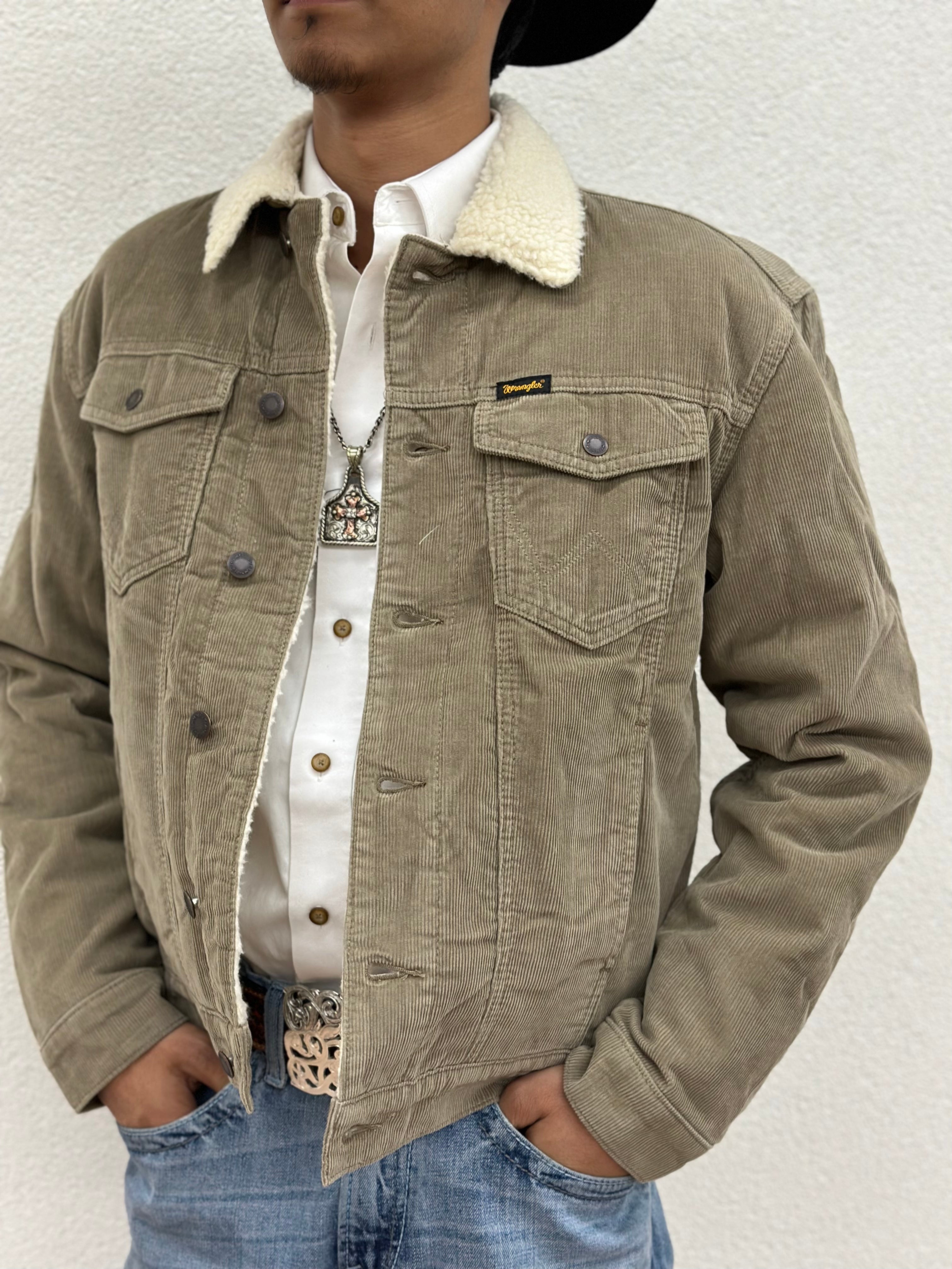 WRANGLER CORDUROY SHERPA LINED TAN MENS JACKET 112335725 Botas Rojero