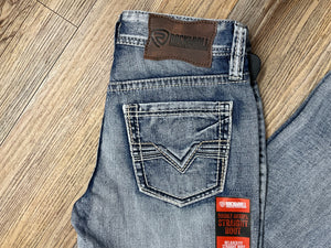 ‘’JULIAN’’ MEN’S ROCK & ROLL LIGHT WASH RELAXED FIT STRAIGHT BOOT JEANS | BM0SD06689 RED LABEL