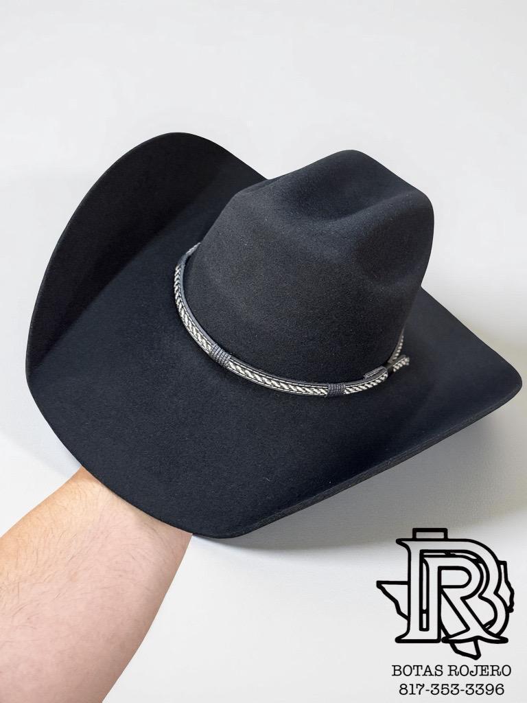 ‘’ISAC’’  FORT WORTH “ | BLACK WOOL WESTERN COWBOY HAT PRE-SHAPED CATTLEMEN