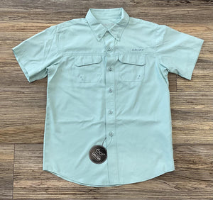 Boys Ariat Venttek outbound Aqua short sleeve shirt | 10055419