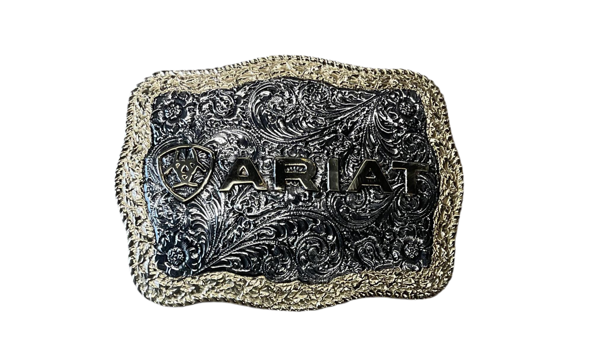 ARIAT RECTANGLE BUCKLE ROPE EDGE - ACC BUCKLE - A37014