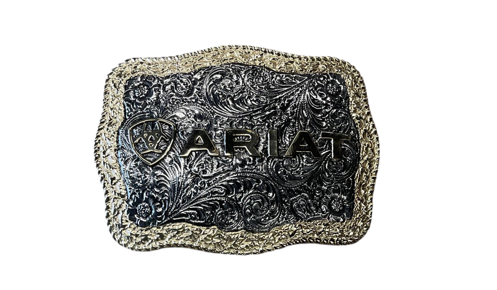 ARIAT RECTANGLE BUCKLE ROPE EDGE - ACC BUCKLE - A37014