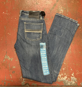 MENS STRAIGHT IVORY LEATHER EMB ROCK & ROLL MEDIUM VINTAGE | RRMD1RRYWJ