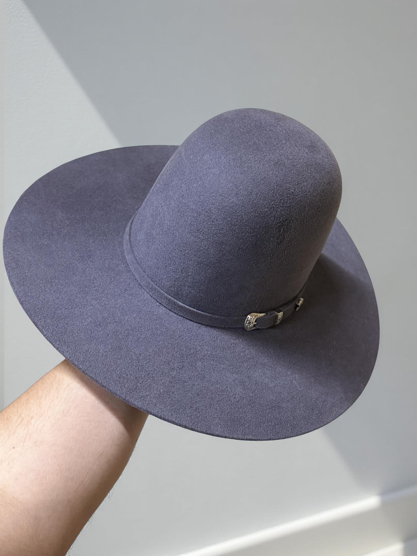 “ 4X GREY JR “ | IRON SPUR ™️ KIDS WOOL OPEN CROWN WESTERN HAT