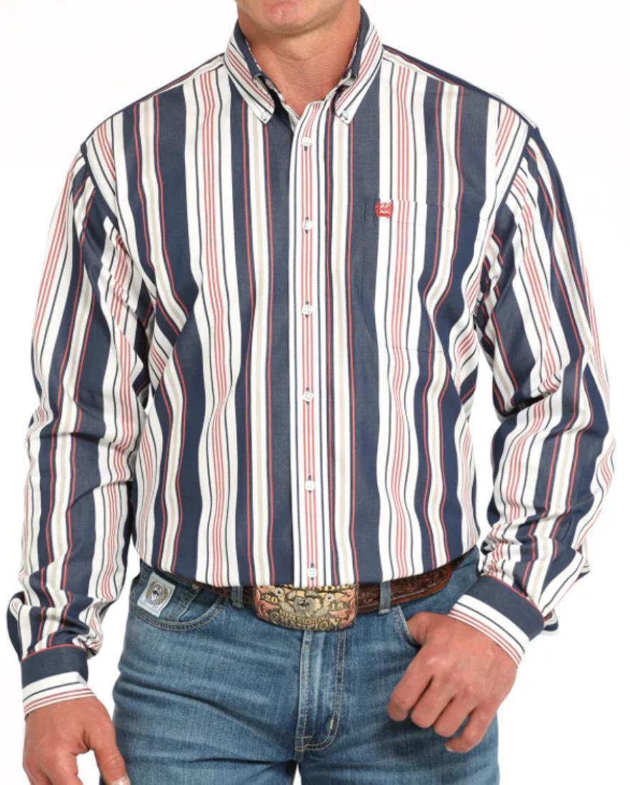 Cinch Mens Long Sleeve Navy Shirt | MTW1105938