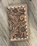 ‘’MARK“ | MEN BI FOLD WESTERN TOOLED LEATHER WALLET