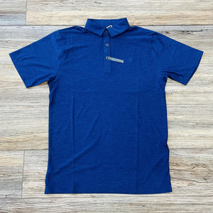 Mens Ariat TEK  charger fitted navy polo shirt | 10055181