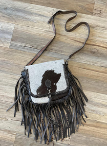 ‘’LAUREN’’COWHIDE CROSSBODY PURSE