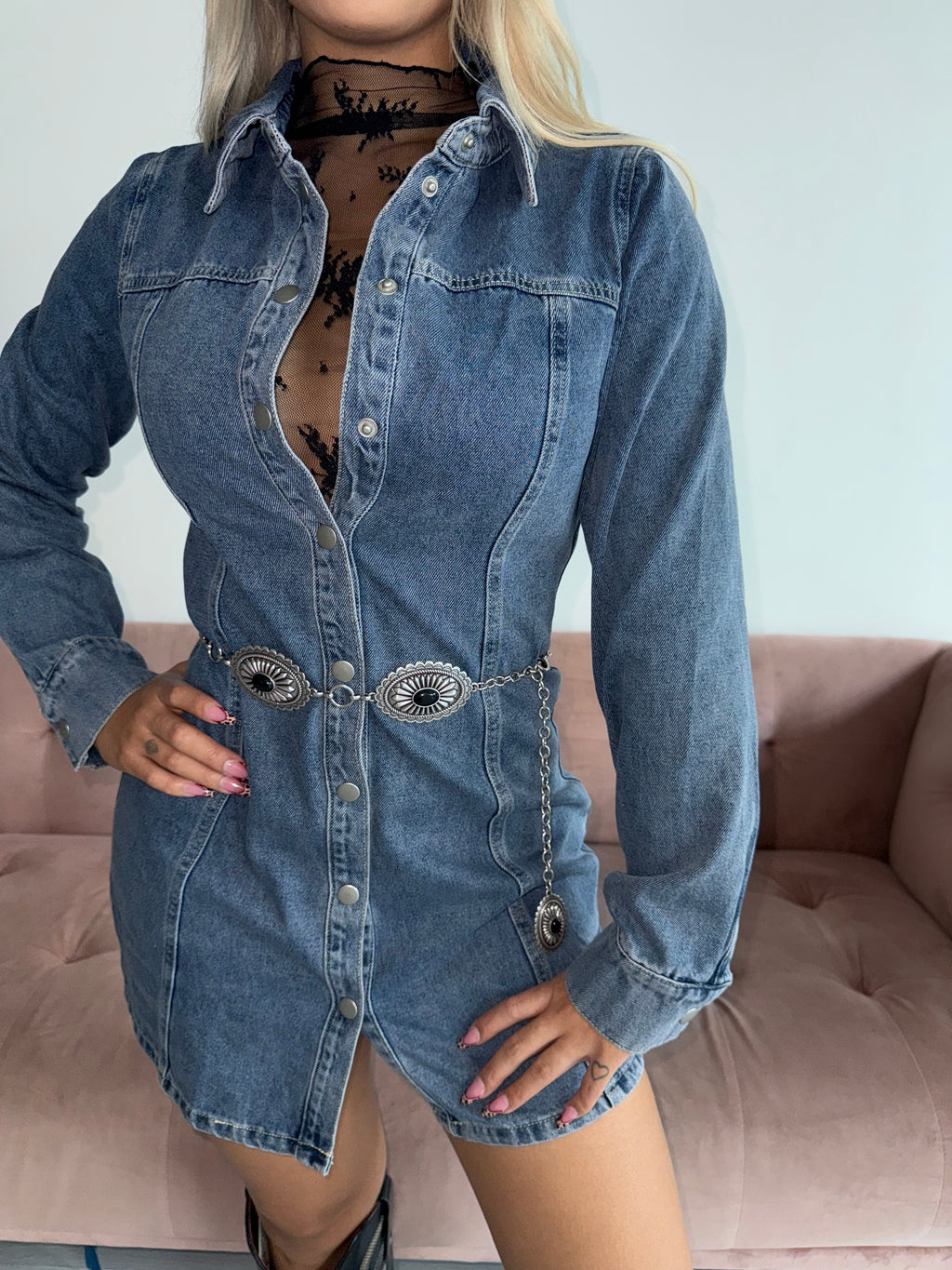 ‘’RAQUEL’’ DENIM DRESS