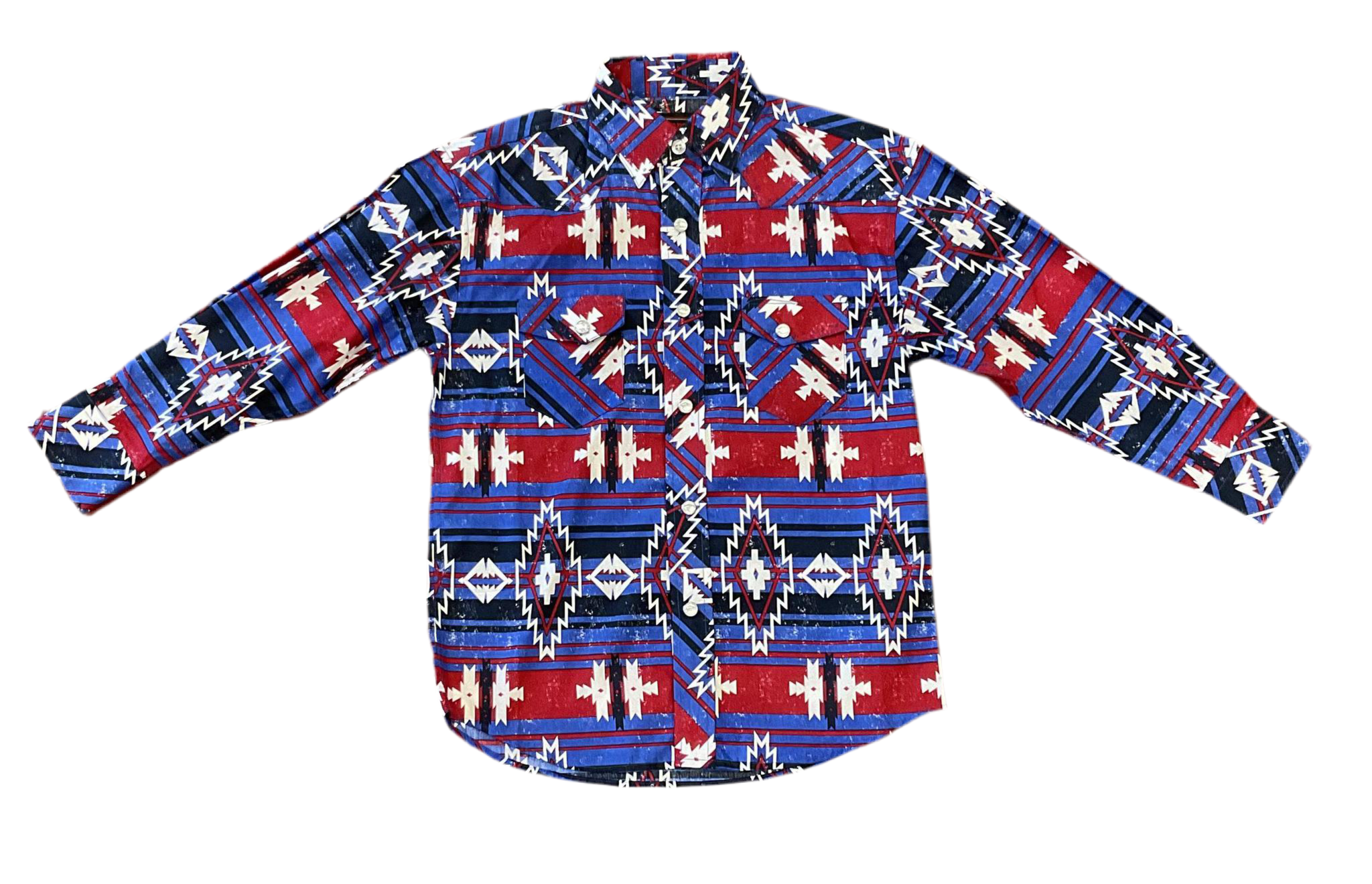 Boy's Rock&Roll Blue and Red Aztec Print (B8S7052)