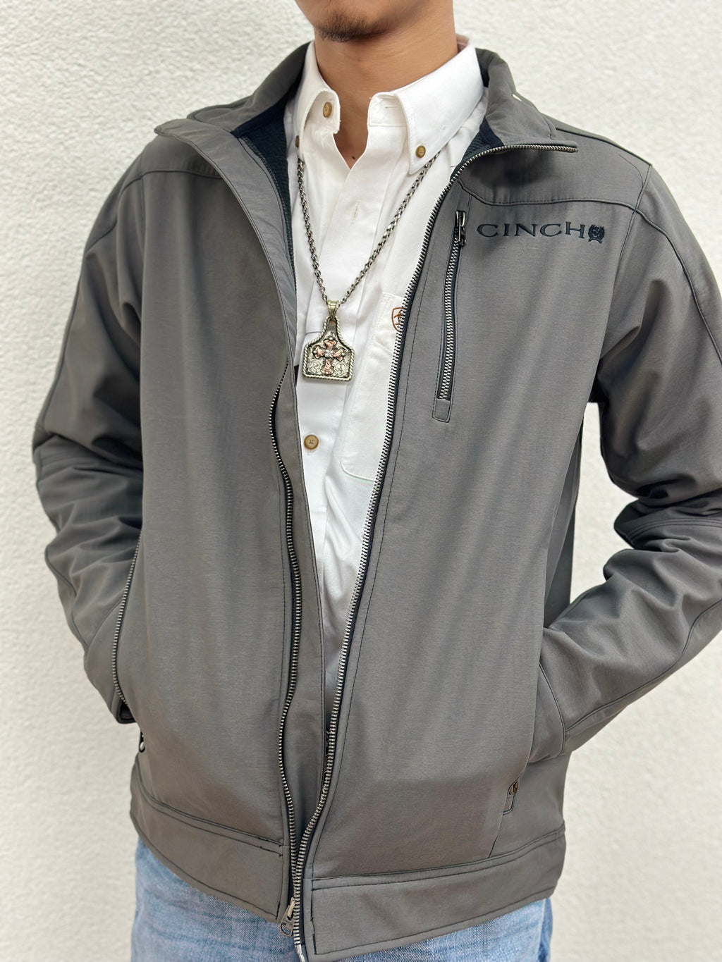 CINCH | MENS  JACKET OLIVE