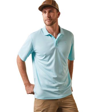 Mens ARIAT polo Maui blue | 10044938