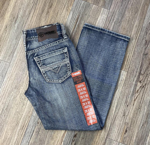 MENS ROCK & ROLL FLAT SEAM  EMB STRAIGHT   MEDIUM VINTAGE JEANS |BM0SD06120