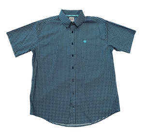‘’BENJAMIN’’ CINCH MEN’S BLUE SHORT SLEEVE SHIRT |MTW1111478