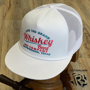WHISKEY BENT CAPS |  CALI CAP WHITE WHITE