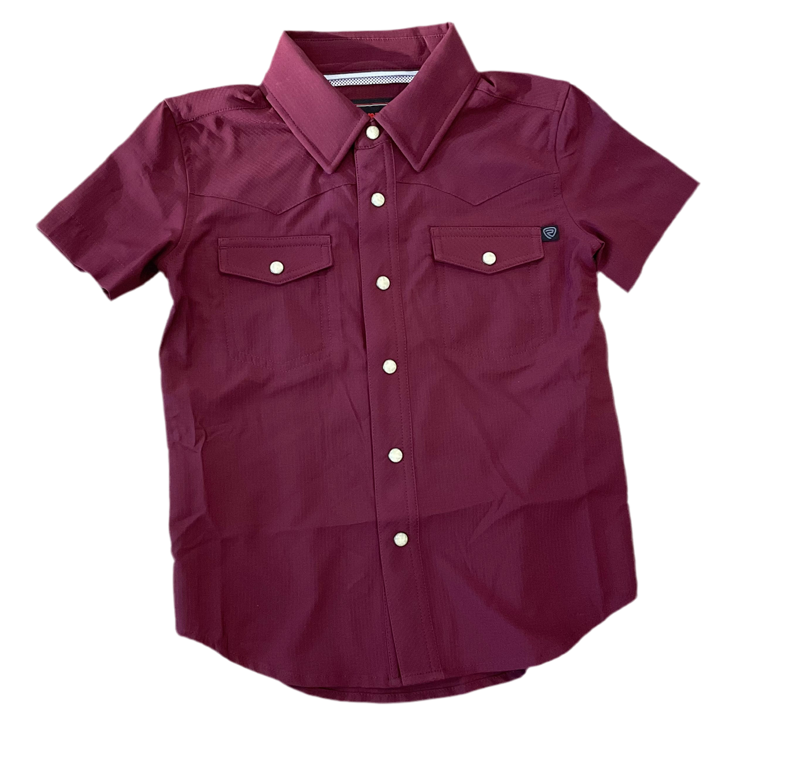 BOYS ROCK & ROLL TEK SHORT SLEEVE SOLID  SHIRT | BBN5S02400