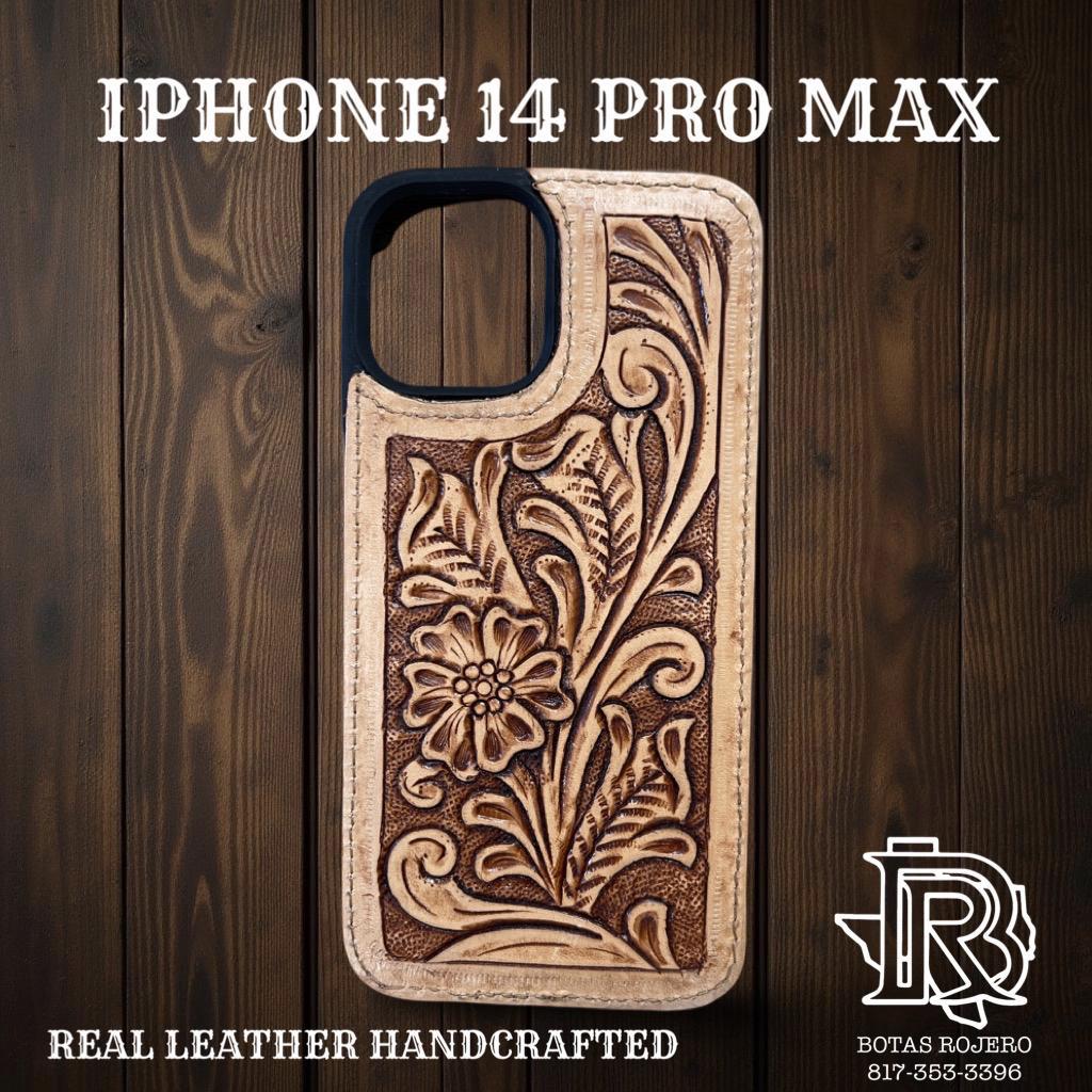 “ ANDERSON “ | IPHONE 14 PRO MAX TOOLED LEATHER CASE LIGHT BROWN
