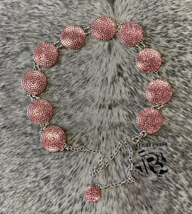 SCARLETT PINK CONCHO BELT