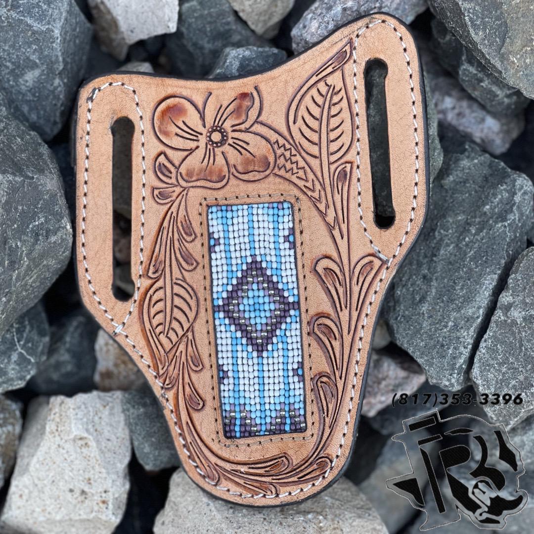 “ Fabian “ | MEN WESTERN KNIFE SHEATH LIGHT BLUE