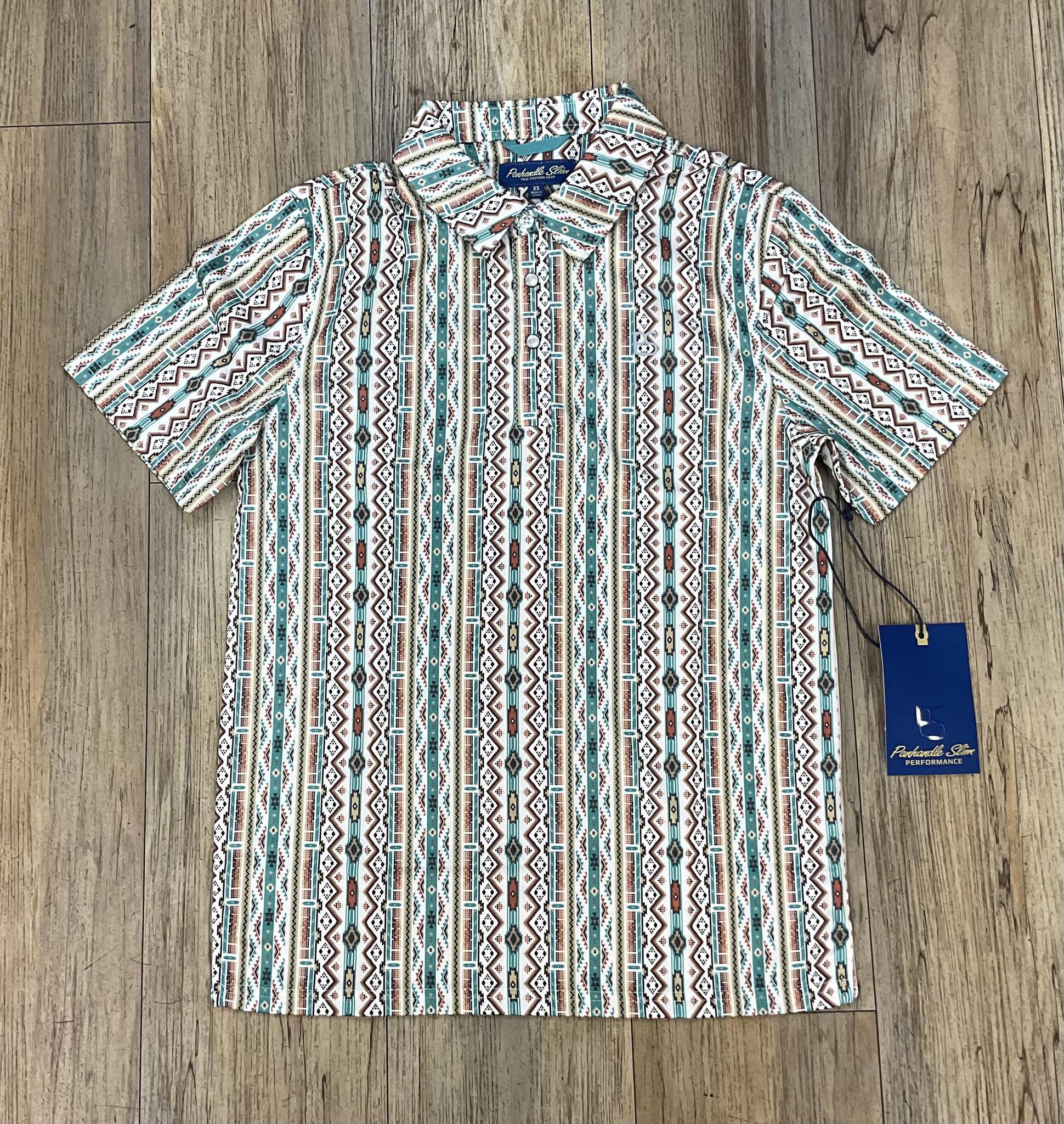MEN’S PANHANDLE TURQUOISE SNAP POLO | BM51T06648