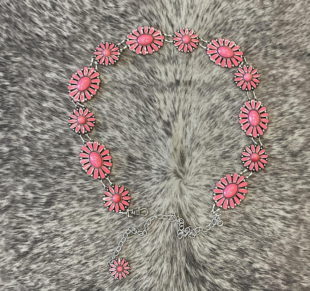 ‘’MILA’’   PINK CONCHO BELT