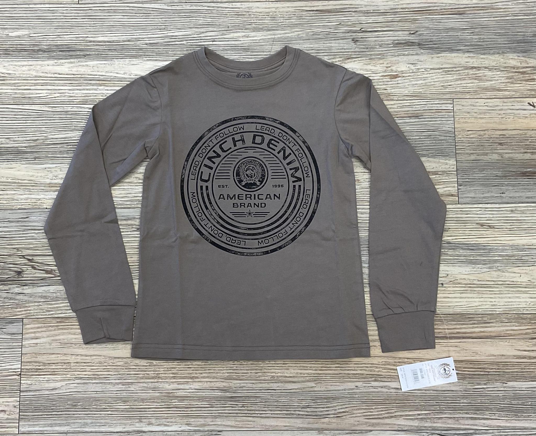 Boys cinch Long sleeve light brown tee | MTK7630016