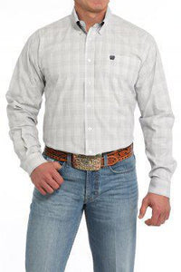 CINCH MEN'S LONG SLEEVE  WHITE SHIRT |MTW1105858