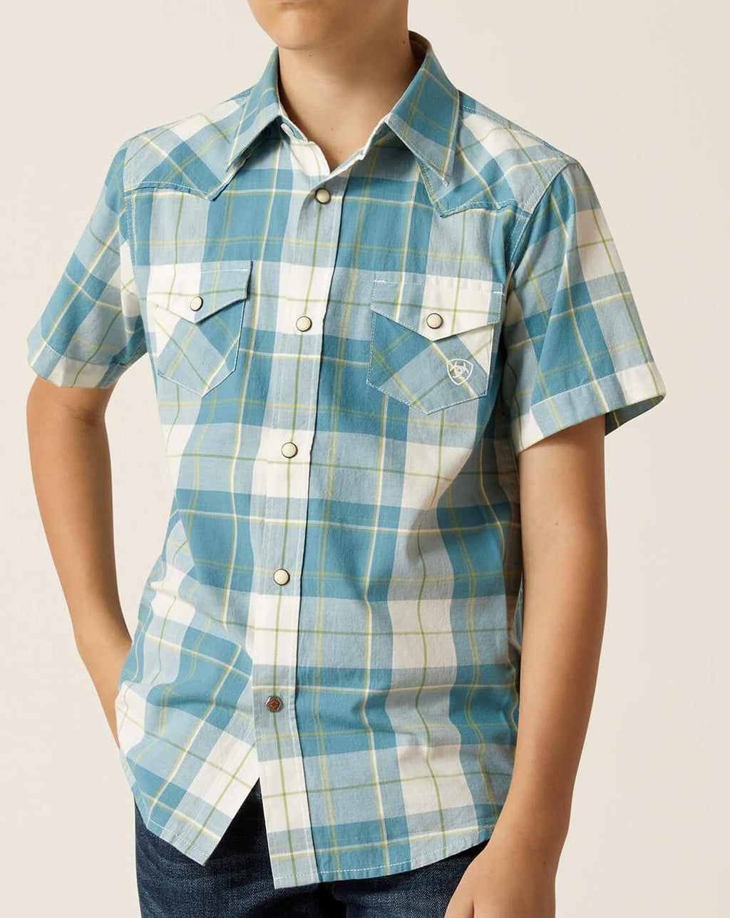 ARIAT BOYS HARRY RETRO SHORT SLEEVE GASOLINE SHIRT | 10051405