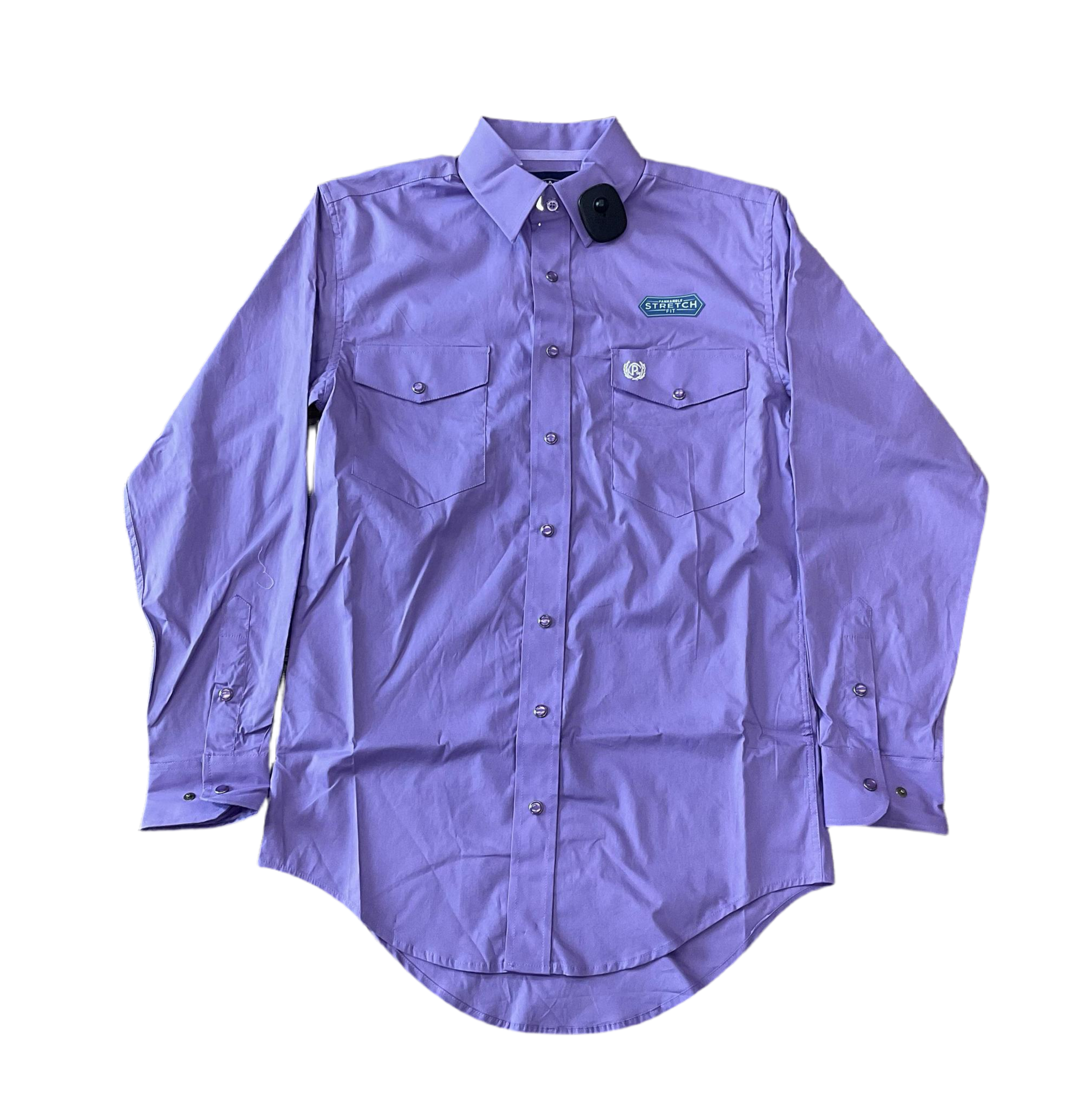 men's purple long sleeve dress shirt Mens Rock & Roll Long Sleeve Solid Poplin Snap Purple Shirt