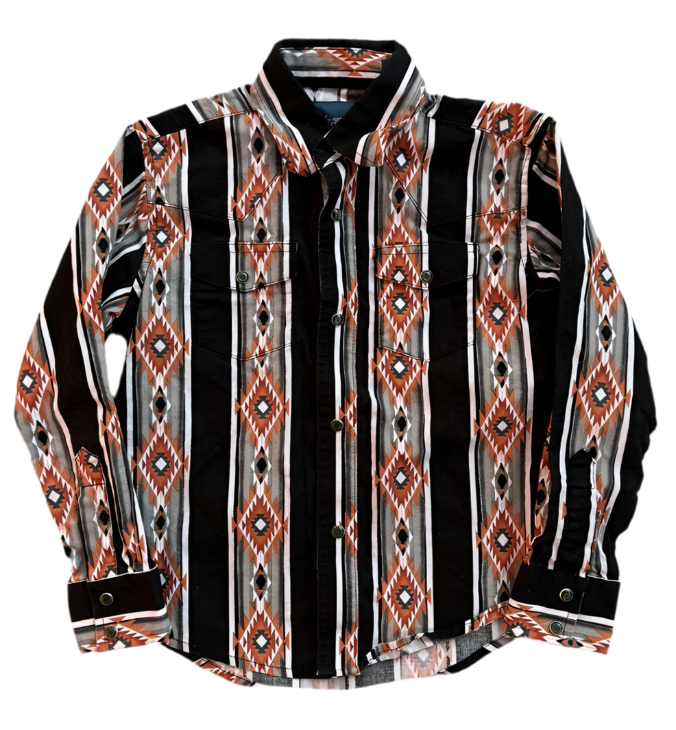 Kids wrangler Aztec print long sleeve |112318650