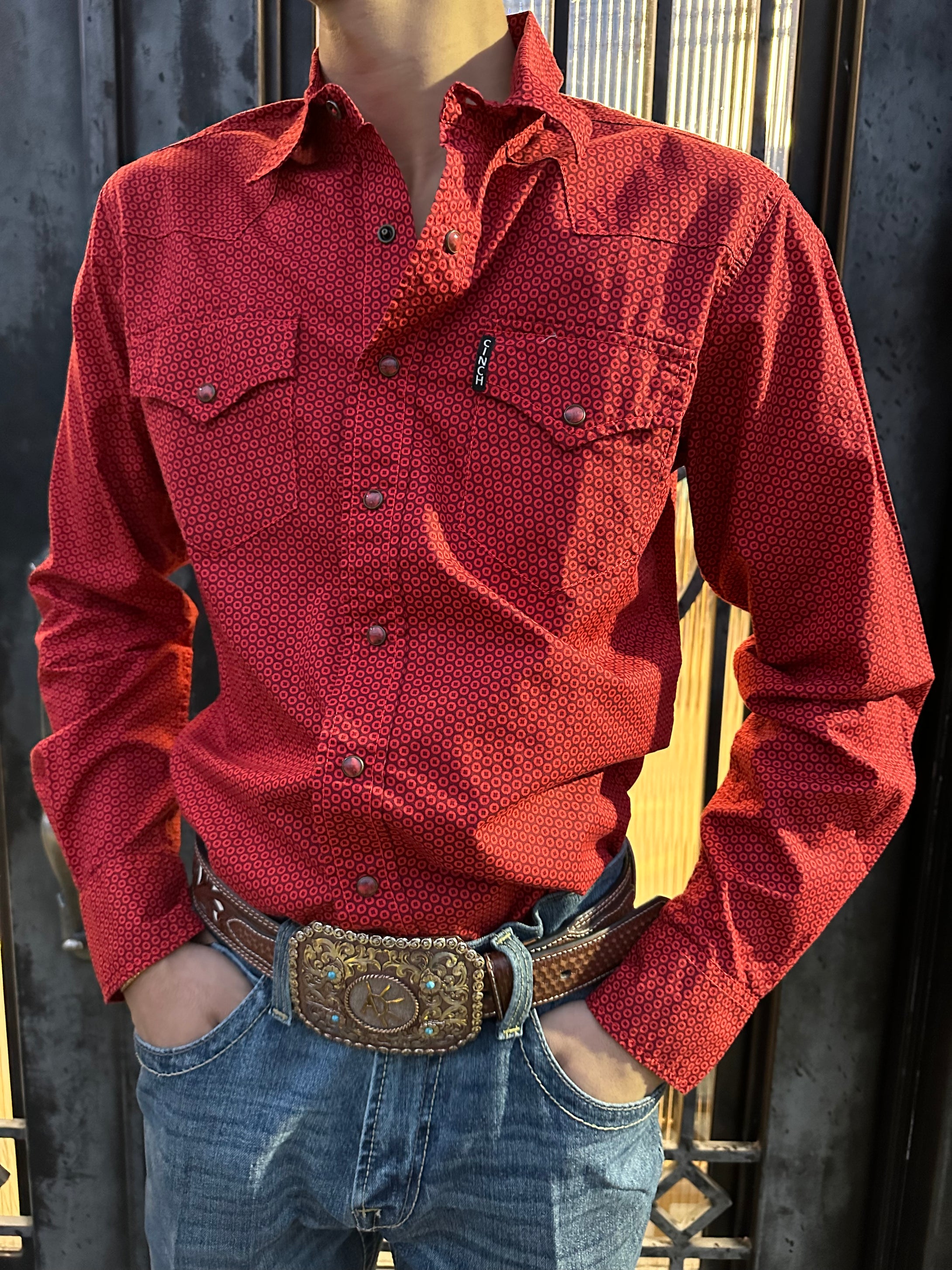 Burgundy on sale cinch shirt