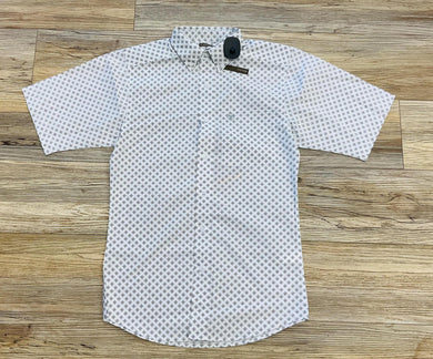 Mens Ariat Emre fitted short sleeve white shirt | 10051244