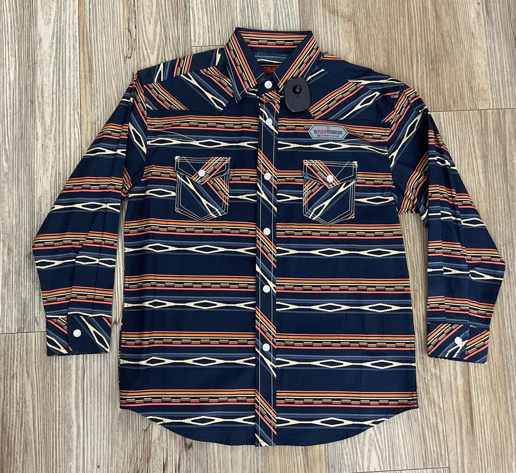 ROCK&ROLL BOYS AZTEC PRINT LONG SLEEVE
