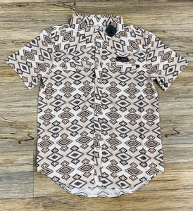MEN’S ROCK & ROLL NATURAL TEK AZTEC PRINT SHORT SLEEVE SHIRT |BMNS05954