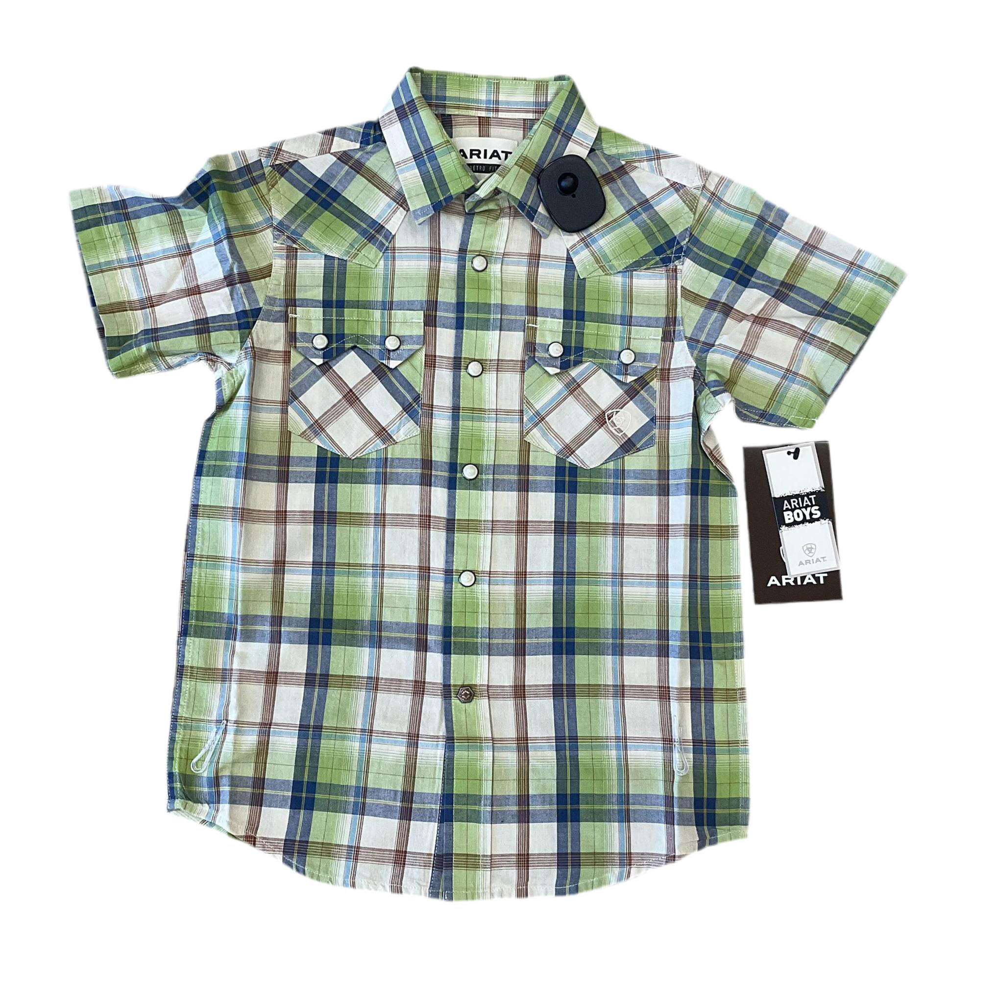 Boys  Ariat Hinston Retro short sleeve Sandshell shirt | 10051404