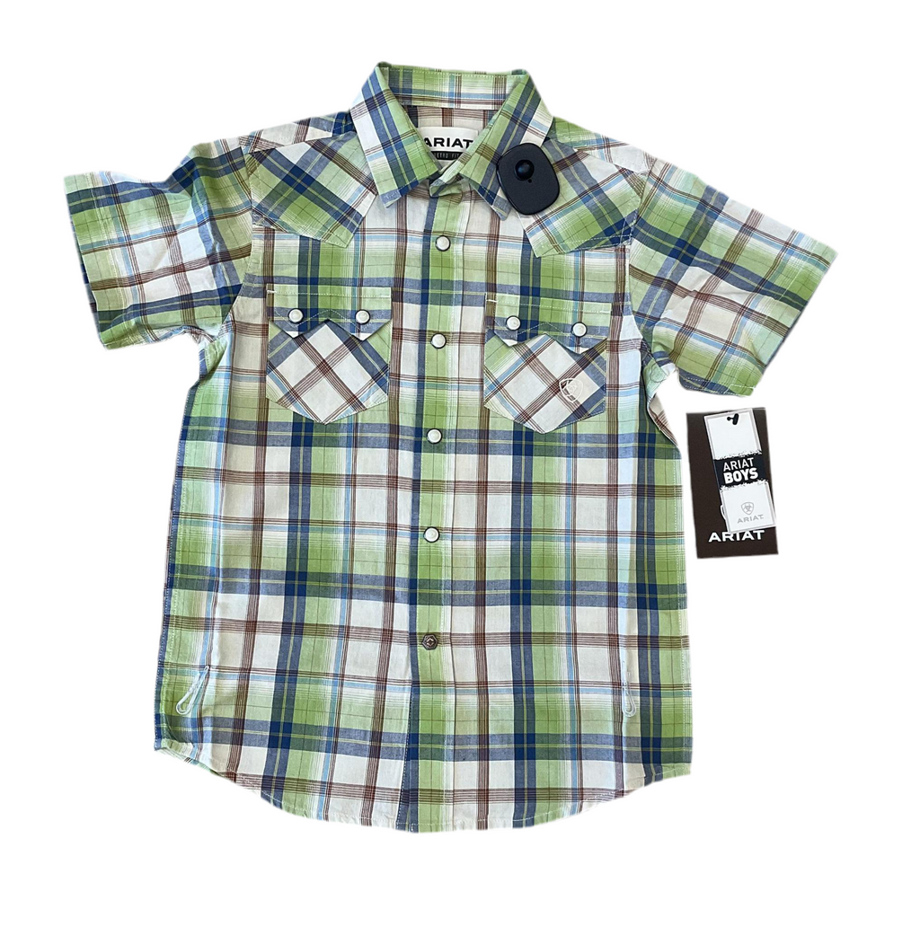 Boys  Ariat Hinston Retro short sleeve Sandshell shirt | 10051404