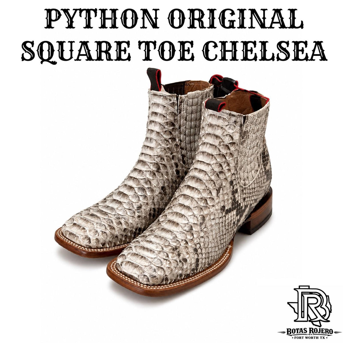 Anthony “ |NATURAL PYTHON RIDDING BOOTS ( botines ) – Botas Rojero