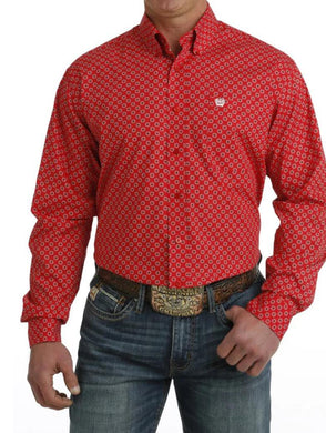 Men’s cinch red long sleeve shirt | MTW1105727