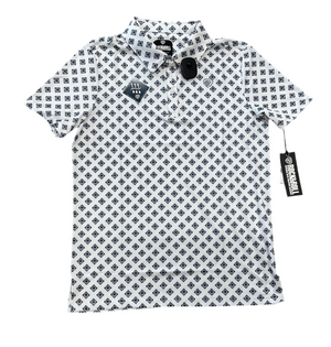 MEN’S ROCK & ROLL WHITE AZTEC PRINTED POLO|BM51T05997