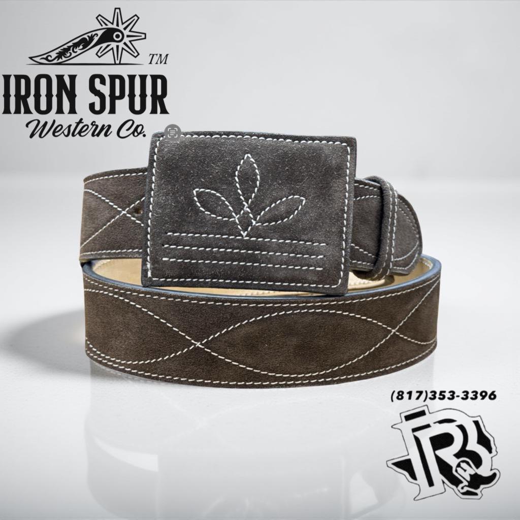 “ Dutton “ | 2 INCH BOOT STITCH WESTERN BELT ROUGH OUT CHOCOLATE