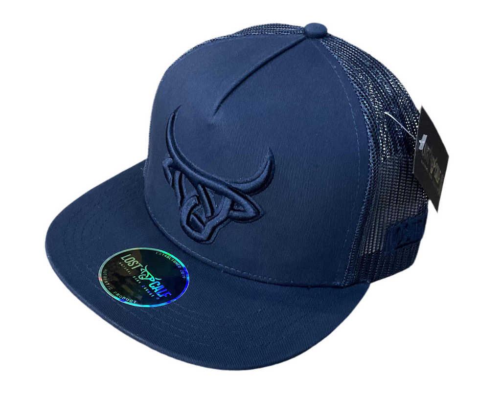 “JERRY “ | MEN’S  CAP NAVY LOST CALF