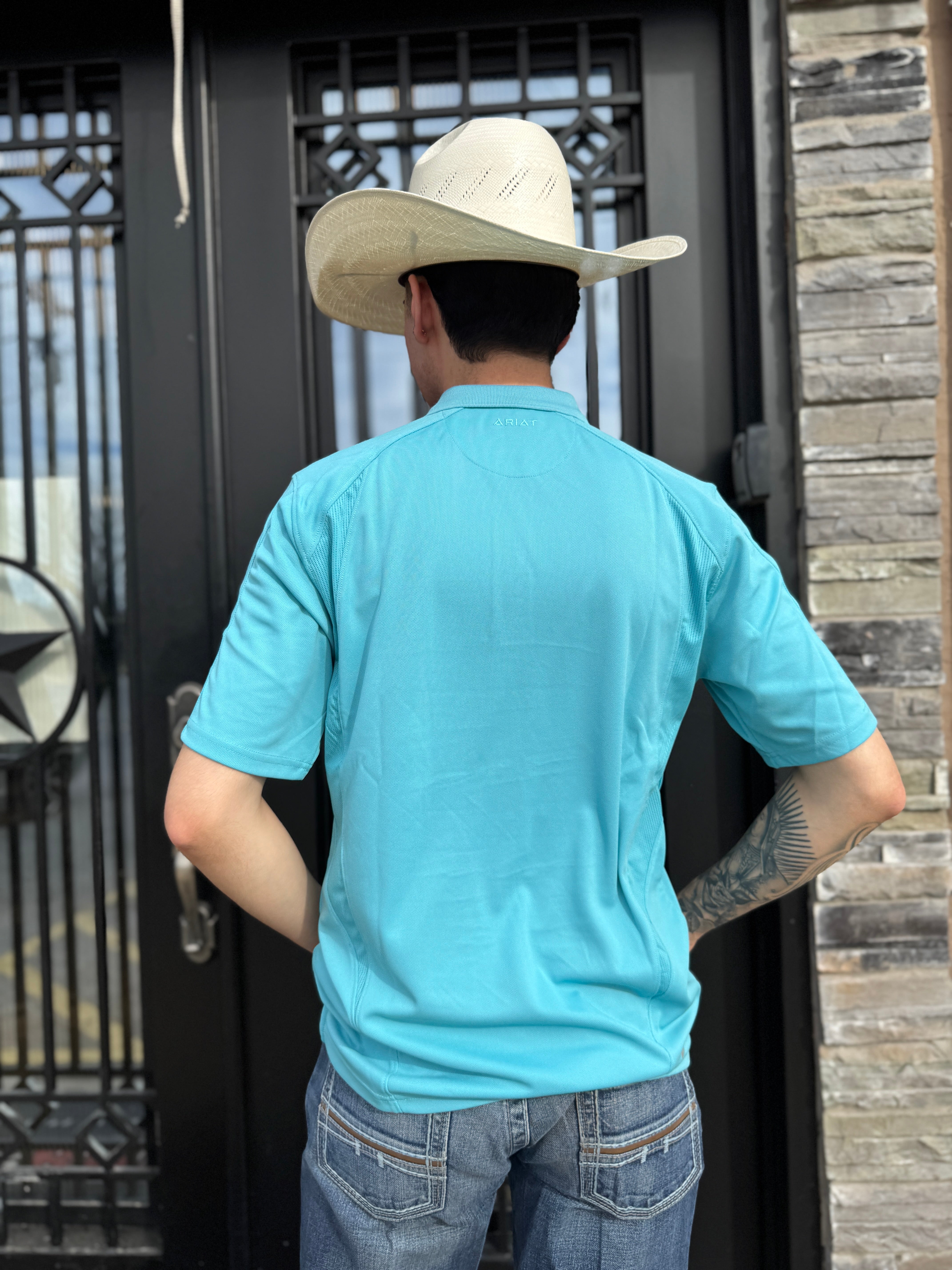 “ KEVIN “ | Mens ARIAT polo Maui blue 10044938